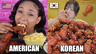 AMERICAN VS KOREAN MUKBANGERS!