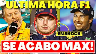 el ULTIMATUM del JEFE de MCLAREN a MAX VERSTAPPEN que HA DEJADO a SERGIO PEREZ en SHOCK por ESTO...!