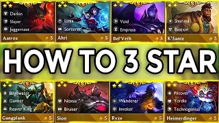 How to Make All 5-Cost 3-Star In 1 Game...??? ⭐⭐⭐ | TFT Set 9.5