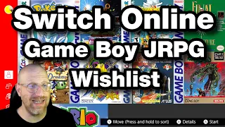 Switch Online — Game Boy JRPG Wishlist (Tiered List w/ Pokemon, Dragon Warrior, Mario Golf, etc.)