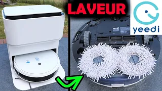 YEEDI MOP STATION : robot aspirateur laveur de sols avec station de lavage et lingette micro fibre