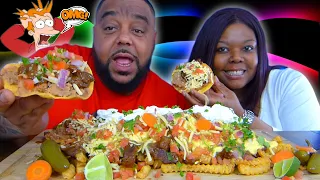 Massive Carne Asada Fries & Crispy Tostadas Mukbang