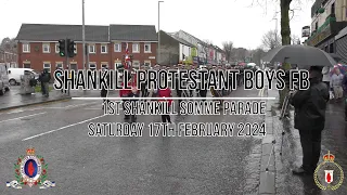 Shankill Protestant Boys FB @ 1st Shankill Somme Association Memorial Parade 17/02/24