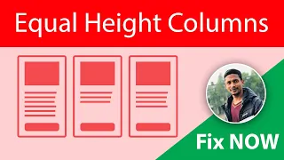 How to Create a CSS Equal Height Columns ✅ Solution Here ✔️Elementor ✔️ Bootstrap ✔️ WordPress