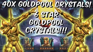 40x 6 Star Goldpool Crystal Opening! - GOLDEN DEADPOOL RETURNS!!! - Marvel Contest of Champions