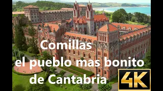 Comillas, el pueblo mas bonito de cantabria visto por un dron