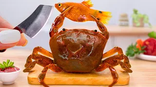 Yummy Miniature Crab Curry Recipe Idea 🦀 Catch and Cook Crab in Mini Kitchen (ASMR)