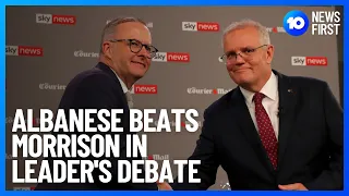 Anthony Albanese And Scott Morrison Clash In First Leader's Debate | 10 News First