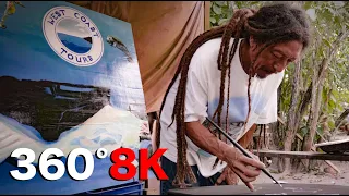 A Rasta Painting a Custom T-Shirt in VR - A Virtual Reality Moment from Caye Caulker Belize