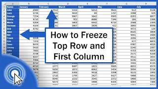 How to Freeze Top Row and First Column in Excel (Quick and Easy)