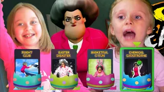 Все уровни НОВОЙ Главы Happy Easter в Scary Teacher 3D Прохождения и озвучка Мисс Ти и Френсиса.