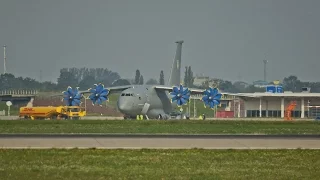 Very Rare! Antonov An-70 Taking Off from Leipzig/Halle Airport (Germany)