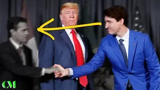 Trump & Trudeau Try To "OUT ALPHA" & IGNORE Each Other For The Cameras