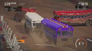 Wreckfest PS5: 100% Bus Carnage at Rockfield Roughspot (15 Laps)