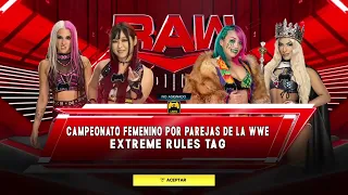 WWE 2K23 UNIVERSE MODE RAW WOMEN's 2.2 ASUKA & QUEEN ZELINA VS  IYO SKY & DAKOTA KAI  EXTREME RULES