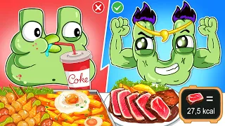 Healthy Food vs Junk Food | Alphabet Lore Convenience Store Mukbang ASMR | Cartoon Animation