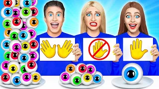 No Hands vs One Hand vs Two Hands Eating Challenge #2 Funny Food Situations by Multi DO