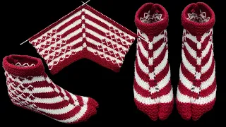 New Knitting Pattern For Ladies Socks/Shoes/Jurab/Jutti/Slippers/Booties # 189 Anguthe Wali Socks