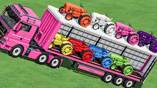 Tractor Of Colors - TRANSPORTATION WORK w/ Junior Porsche Tractor and Trucks - Farming Simulator 22