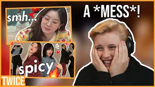 REACTION to TWICE - 'BETRAY EACH OTHER IN A MAFIA GAME' & 'SPICY TENSION AT 3AM' (by osmomosis)