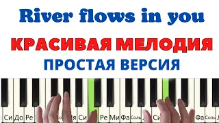 Как играть на пианино RIVER FLOWS in YOU для начинающих