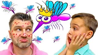 Adam and Alice vs mosquitoes in our house | Pretend play with Adam and Alice