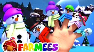 Snowman Finger Family | Jingle Bells + More Christmas Songs | Xmas Carols | Nursery Rhymes - Farmees