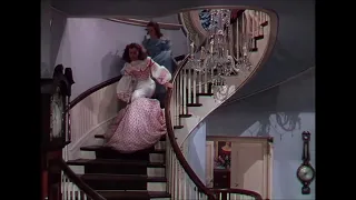 Paulette Goddard in a white and red gown and her bloomers - Reap the Wild Wind (1942)