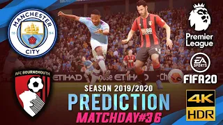 Manchester City vs Bournemouth | FIFA 20 Predicts: Premier League: Matchday 36 | #MCIBOU