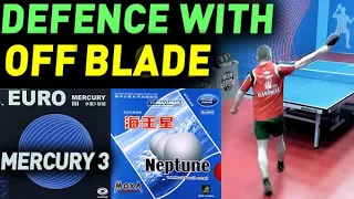 Grippy long pips Yinhe Neptune in defense on Off blade: Kalenik Sergey