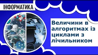 Інформатика 7 клас | Величини в алгоритмах із циклами з лічильником