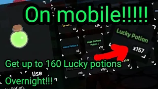 Sols rng // How to make macro on mobile * Up to 160 Lucky potions Overnight *