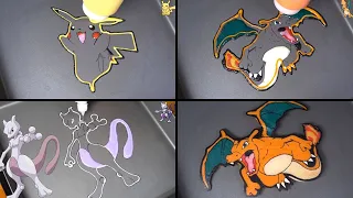 Pokemon Pancake Art - pikachu, charizard, mewtwo / Pokemon The First Movie Mewtwo Strikes Back