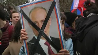 Protests erupt in Russia as Putin begins 18th year as president