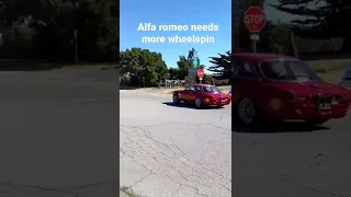 Alfa gtv can't spin the wheels, still sounds good though