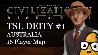 Civ 6 Livestream - Deity TSL Australia - 16 Player Enormous Map