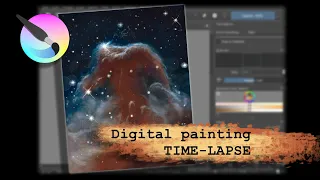 Horsehead Nebula - digital painting time-lapse