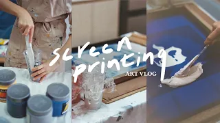 งานศิลปะที่ทำซ้ำได้เรื่อยๆ🔥 : screen printing ART🎨 | art diary #18