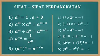 SIFAT-SIFAT BILANGAN BERPANGKAT DAN CONTOH SOALNYA