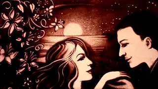 Песочная анимация. Свадьба (Sand Art) Love story