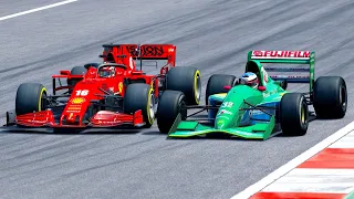 Ferrari F1 2020 vs Jordan F1 1991 at Red Bull Ring