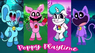 PoppyPlaytime Chapter3: Bubbaphant VS PickyPiggy VS CraftyCorn VS CatNap in the game TILES HOP