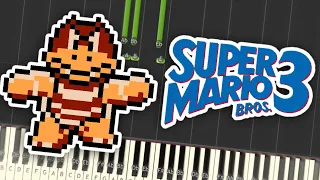 Super Mario Bros 3 - Castle/Fortress Theme Piano Tutorial Synthesia