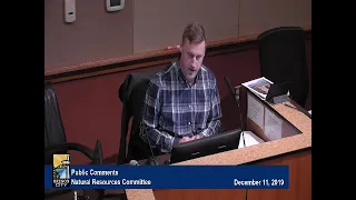 Natural Resources Committee - December 11, 2020