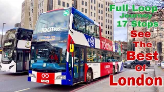 LONDON HOP ON HOP OFF City Sightseeing Bus tour-Tootbus Yellow Route full loop journey