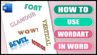 How to use WORDART in WORD | Customise WORDART