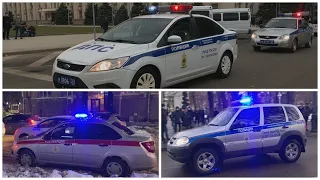 Police car responding compilation | blue,red light