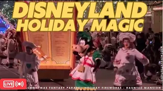 LIVE Disneyland New Years Eve Preparations Holidays Fireworks Christmas Fantasy Parade Believe 2024