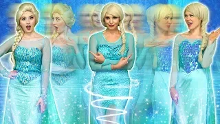 ALL DISNEY PRINCESSES TURN INTO ELSA (With Ariel, Rapunzel and Belle) Totally TV