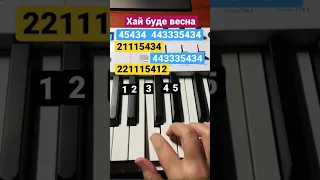 💛Хай буде весна💙 Макс Барских Буде весна /Max Barshih - It will be spring / Piano Tutorial #shorts